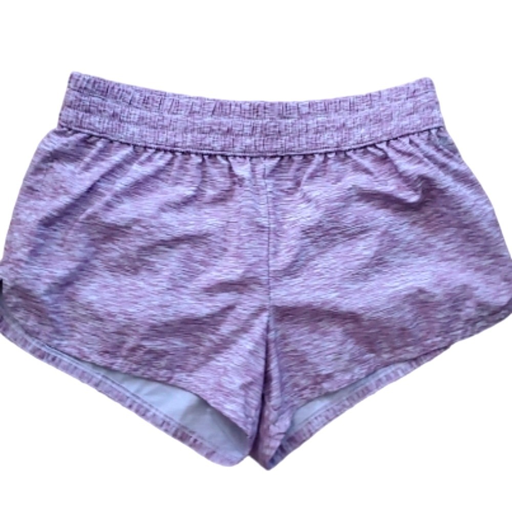 DSG Womans Mid Rise Purple Striped‎ Running Shorts Size Small